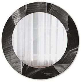Specchio rotondo stampato Palme tropicali fi 50 cm