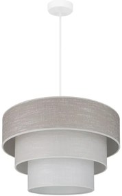 Brilagi - Lampadario a sospensione con filo ALASKA LUNETA 1xE27/15W/230V diametro 45 cm grigio/color crema