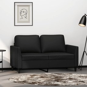 Divano A 2 Posti Nero 120 Cm İn Similpelle /