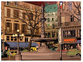 Fotomurale  Walk through the French square  Colore Beige, Dimensioni e Misure 300x231