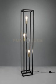 Vito piantana nera ed ottone anticato 3 luci h. 153cm attacco e27