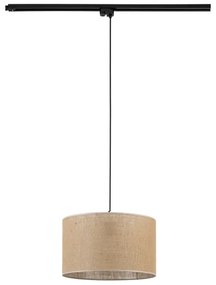 Lampadario su filo per sistema a binario TRACER 1xE27/15W/230V diametro 38 cm nero/marrone