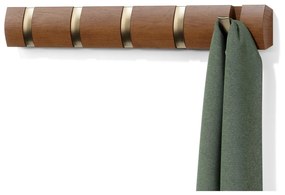 Attaccapanni da parete marrone naturale in legno di pioppo Flip - Umbra