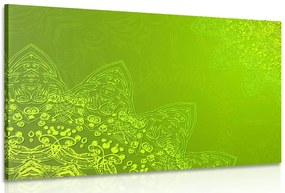 Stampa su tela – Elementi moderni di Mandala in sfumature di verde