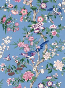 Sanderson Tapete Chinoiserie Hall - Blueberry/ Purple