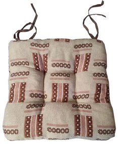 Cuscino coprisedia imbottito GINEVRA con lacci Fantasia 2 pezzi
