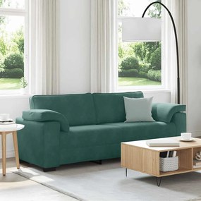 Divano A 3 Posti Verde Scuro 178 Cm İn Velluto /