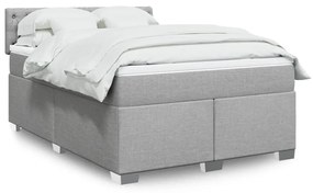 Giroletto A Molle Con Materasso Grigio Chiaro160x200 Cm Tessuto /