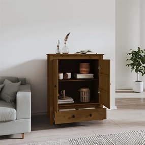 Credenza miele 83x41,5x100 cm in legno massello di pino