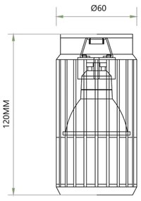 Faretto VERTICAL 1xGU10/8W/230V nero