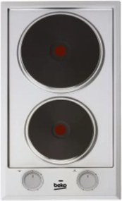 Beko - Piano cottura da incasso elettrico 2 fuochi inox 30Cm