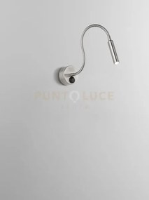 Applique flex in metallo colore cromo spazzolato minispy led 3w 400...