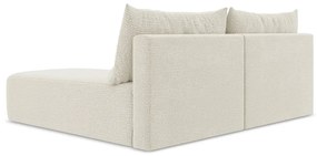 Divano angolare color crema allungabile/con contenitore (con penisola a destra) Kalena – Makamii