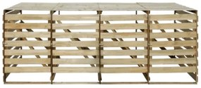 Copribidone Quadruplo in Legno di Pino Impregnato 240 L
