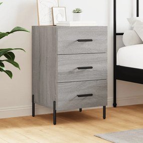 Comodino Grigio Sonoma 40x40x66 Cm İn Legno Multistrato /