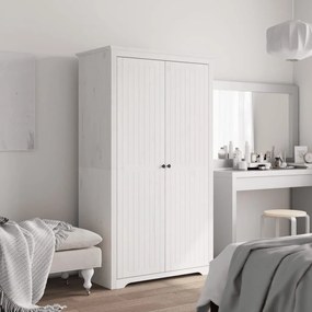 Armadio Bodo 99x53,5x173 Cm İn Legno Massello Di Pino Bianco /