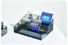 Organizzatore da bagno nero opaco per cosmetici in plastica riciclata Nail Station - iDesign