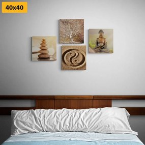 Set di quadri – Feng Shui in tonalità beige