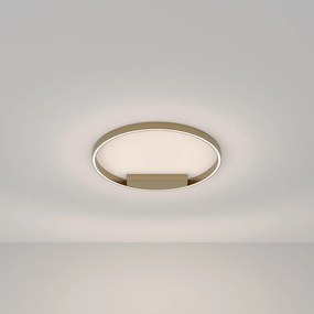 Lampadario A Sospensione Moderno Rim Alluminio Ottone 1 Luce Led 37W