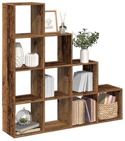 Libreria A 4 Ripiani Legno Vecchio 131,5x29x131,5 Cm Truciolato /