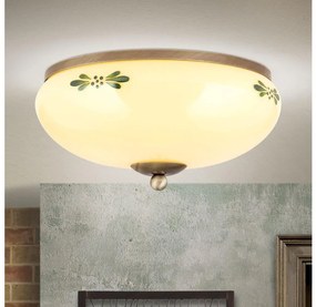 Orion DL 7-673 - Plafoniera LANDHAUS 2xE27/60W/230V diametro 28 cm bronzo/beige