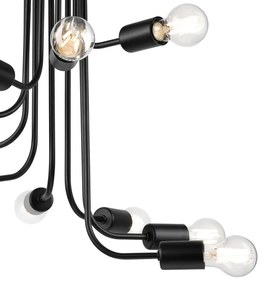 Lampadario a plafone TRINITY 10xE27/15W/230V nero