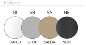 Applique Moderna Rettangolare Wally Metallo Grigio 2 Luci 2G11 40Cm