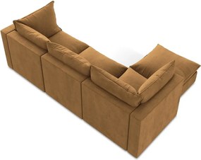 Divano angolare color terracotta (con penisola a sinistra/con chaise lounge) Manao – Makamii