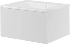 Mobile da bagno sospeso sotto lavabo L 95 x H 25.2 x P 50.8 cm bianco, 1 cassetto Neo, Maniglie acquistabili separatamente
