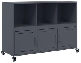 Credenza antracite 100,5x39x72 cm in acciaio laminato a freddo