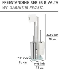 Porta carta igienica con scopino Rivalta - Wenko
