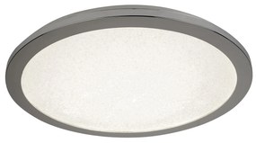 Plafoniera Contemporanea Scilly Policarbonato Cromo Bianco Led 17,5W 4000K