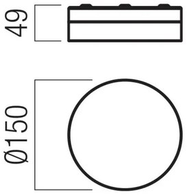 Redo 01-3729 - Plafoniera LED FRISBI LED/8W/230V IP44 bianco