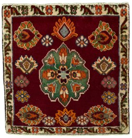 Shiraz Tappeto persiano 60x60 Rosso (Iran) Annodato A Mano