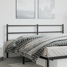 Testiera İn Metallo Nero 200 Cm /