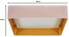 Brilagi-LED Plafoniera dimmerabile VELVET SQUARE LED/36W/230V Wi-Fi Tuya + telecomando rosa