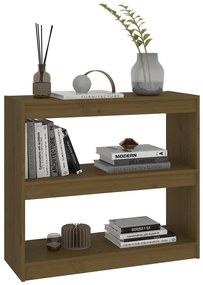 Libreria/Divisorio Miele 80x30x71,5 cm Legno Massello di Pino