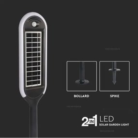 Lampada solare LED con sensore BOLLARD LED/5W/5,5V 70 cm 3000K IP65 2000 mAh