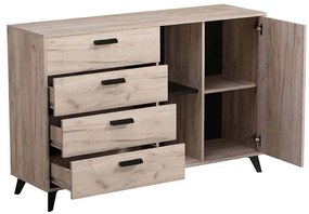 FRANCIE - madia quattro cassetti un anta moderna minimal in legno