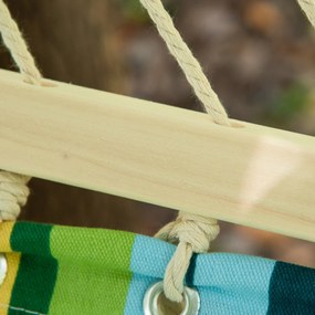 Amaca da Giardino 2 Posti 400x140 cm con Cuscino in Tessuto Multicolore...