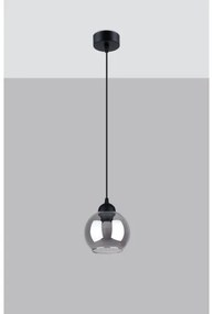 Sollux SL.1141 - Lampadario a cavo ALINO 1xE27/60W/230V nero