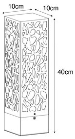 Palina da giardino moderna nera 40 cm IP44 - Nicole