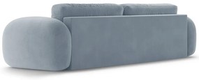Divano blu polveroso allungabile/con contenitore con rivestimento in velluto 262 cm Tonale – Cosmopolitan Design