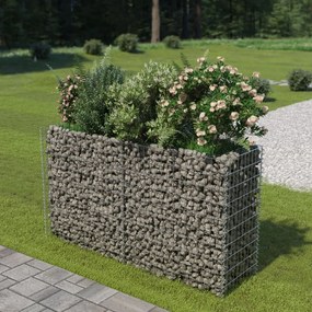 Gabbione Letto Rialzato İn Acciaio Zincato 180x50x100 Cm /