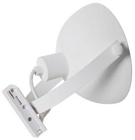 Faretto a binario industriale bianco con interno argento - Magnax