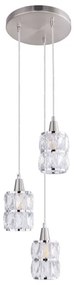 Globo 15760-3 - Lampadario di cristallo a sospensione WOLLI 3xE14/40W/230V