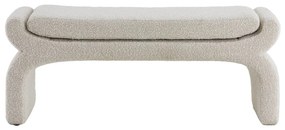 Panchina color crema in tessuto bouclé Nafya - Light &amp; Living