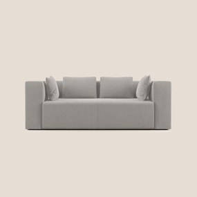 Nettuno divano moderno componibile in morbido tessuto bouclè T07 grigio 210 cm