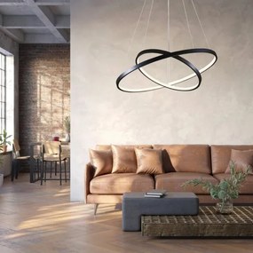 Lampadario LED a sospensione con filo LEA LED/35W/230V 4000K diametro 60 cm nero