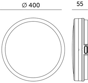 Plafoniera LED da bagno con sensore NAIROS LED/36W/230V IP65 bianco + +TC